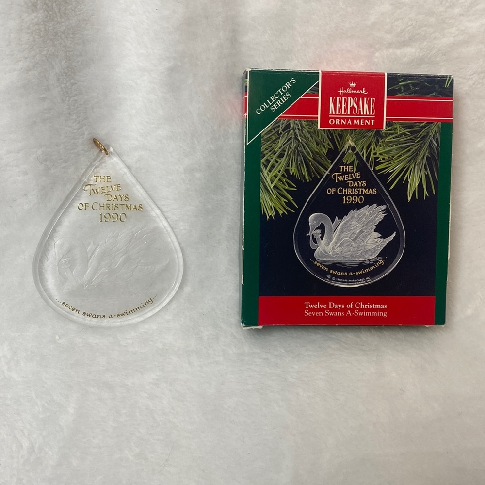 Hallmark Keepsake 1990 Twelve Days of Christmas:Seven Swans A Swimming Ornament